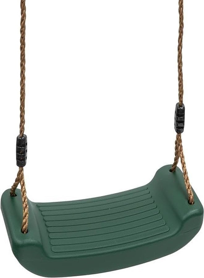 CHARMING TREASURES Kids Indoor Outdoor Plastic Swing Seat with Hight Adjustable Rope Strong Tree Swing for Playground Backyard Holds 120Kg for 3-12 Years Kids Children (Green) - Image 1